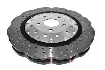 Přední brzdový kotouč DBA 5000 series - Křížově vrtané/prohlubně - DBA52836WSLVXD AUDI RSQ3 8U