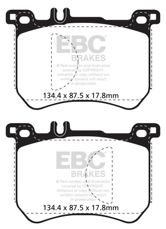 DP32179C - Sada brzdových destiček Série REDSTUFF EBC Brakes