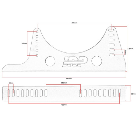 Držáky sedaček ocelová strana IRP V2