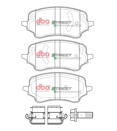 Přední brzdové destičky DBA Street Performance - DB15097SP