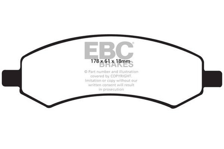 DP1738 - Sada brzdových destiček Série ULTIMAX2 EBC Brakes