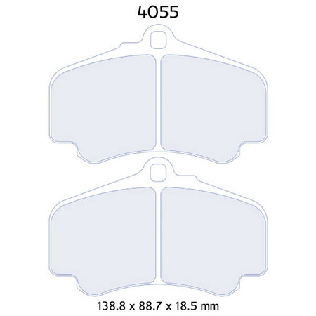 Brzdové destičky Carbone Lorraine RC5 - Porsche 996 3,6 Carerra/ S/ 4/ 4S/  (01-)