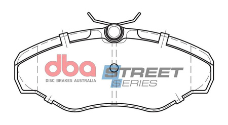 Přední brzdové destičky DBA Brake Pads Street Series Semi-metallic - DB1962SS NISSAN Primastar OPEL Vivaro Life RENAULT Trafic CPV VAUXHALL