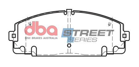 Přední brzdové destičky DBA Street Series Semi-metallic - DB2000SS