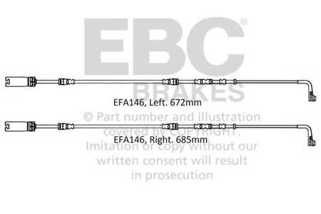 EFA146 - Snímač opotřebení brzdových destiček EBC Brakes