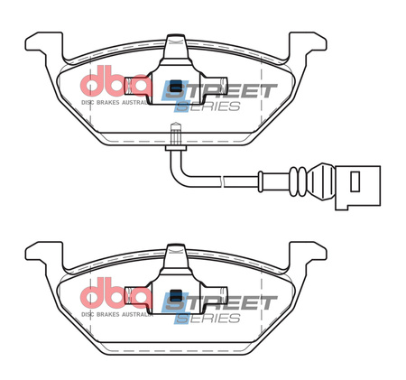 Přední brzdové destičky DBA Brake Pads Street Series Ceramic - DB1405SS AUDI A1 8X GB A2 8Z A3 8L 8P Cabriolet SEAT Altea Arona Cordoba Ibiza 6J 6L 6P A0 Leon 1M 1P Mii Toledo SKODA Citigo Fabia 5J 6Y NJ Praktik Kamiq Octavia 1U 1Z Rapid Spaceback