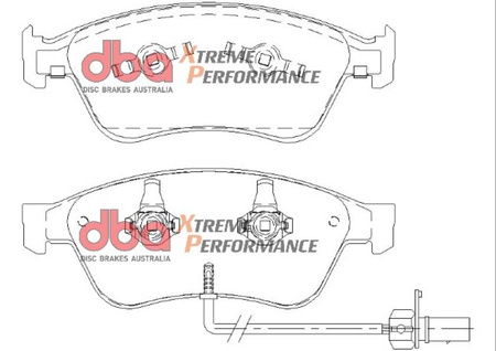 Přední brzdové destičky DBA Brake Pads Xtreme Performance - DB2202XP AUDI A8 quattro D3 S6 C6 S8 VOLKSWAGEN Phaeton