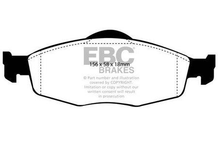 DP950 - Sada brzdových destiček Série ULTIMAX2 EBC Brakes