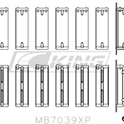 Obal hlavního ložiska King BMW M20, M50 2.0L, 2.5L, 2.7L - MB7039XP STDX