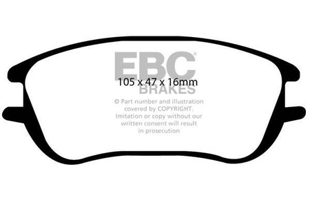 DP1596 - Sada brzdových destiček Série ULTIMAX2 EBC Brakes