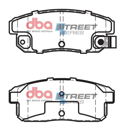 Zadní brzdové destičky DBA Brake Pads Street Series Ceramic - DB1671SS MAZDA RX8