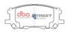 Přední brzdové destičky DBA Brake Pads Street Series Ceramic - DB1517SS LEXUS RX300 RX350 RX400h TOYOTA Harrier