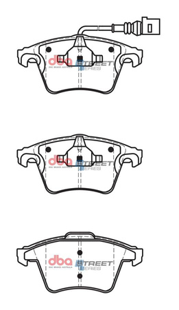 Přední brzdové destičky DBA Street Series Semi-metallic - DB2199SS