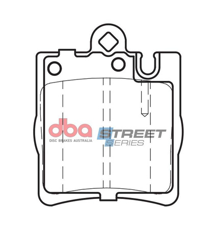 Zadní brzdové destičky DBA Brake Pads Street Series Ceramic - DB1457SS MERCEDES-BENZ C-Class W203 C200 K C230 C240 4Matic C270 TD C280 C320 C350 Coupe CL203 CLC-Coupe CLC203 CLC200K CLC230 CLC350 CLK C209 CLK200K CLK240 CLK270 D CLK280 CLK320 CLK350