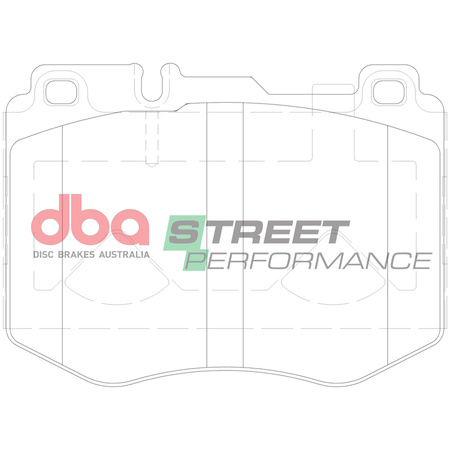 Přední brzdové destičky DBA Brake Pads Street Performance - DB15182SP MERCEDES-BENZ C-Class W205 C250 TD 4Matic C300 Hybrid de e C350 C400 Cabriolet A205 C43 AMG Coupe C205 Estate S205 CLS C257 CLS300d CLS350 E-Class A238 E350