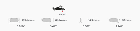 Přední brzdová destička Ferodo Racing DSUNO FCP5261Z TOYOTA YARIS