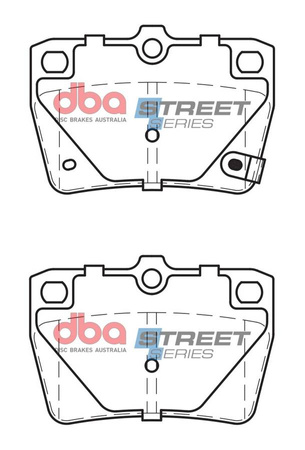 Zadní brzdové destičky DBA Brake Pads Street Series Ceramic - DB1680SS DR DR5 TOYOTA Rav 4