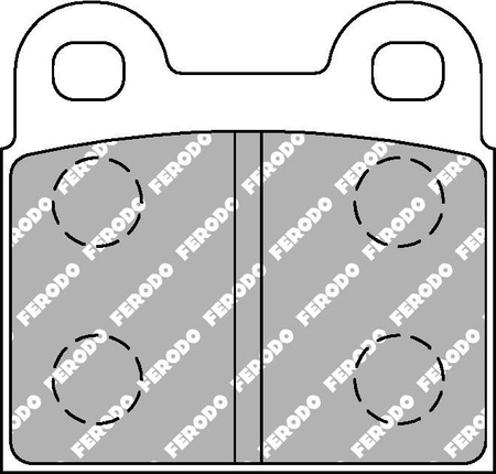 Zadní brzdová destička Ferodo Racing DS3000 FCP3R ALFA ROMEO 1750 2000 75 90 Alfetta Giulia Giulietta GT GTV BMW 5 E12 6 E24 DODGE Light Van 2600 GT/3000 OPEL Kadett B Olympia PORSCHE 1600 356 904 911 912 914 SAAB 900 99 99 Combi Coupe TALBOT 1000 1100