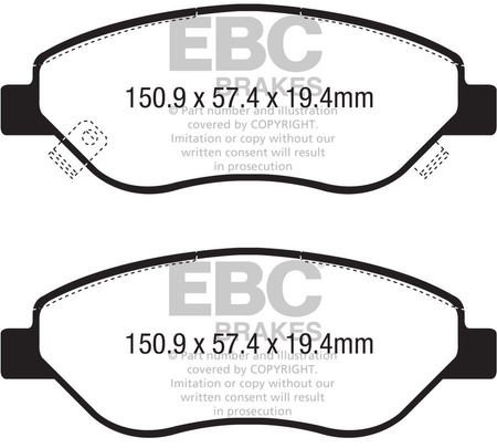 DPX2332 - Sada brzdových destiček Série ULTIMAX2 EBC Brakes