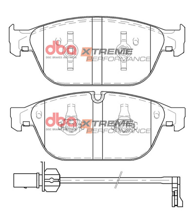 Přední brzdové destičky DBA Brake Pads Xtreme Performance - DB15099XP AUDI A8 quattro D4 SQ5 8R