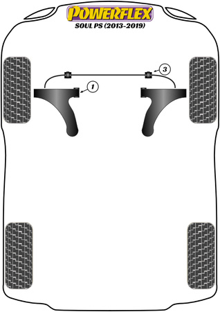 Přední pouzdro stabilizátoru 23,2 mm  Polyuretanové pouzdro Powerflex Road Series Kia Soul Models Soul PS (2013 - 2019) PFF26-103-23.2