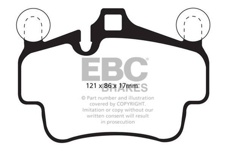 DP82029RP1 - Sada závodních brzdových destiček Série RP-1 Racing EBC Brakes