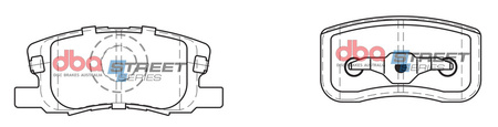 Přední DBA brzdové destičky Street Series Ceramic - DB1796SS