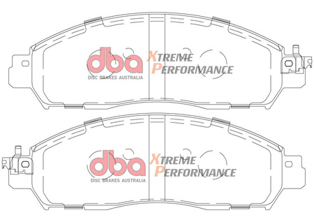 Přední brzdové destičky DBA Brake Pads Xtreme Performance - DB2374XP NISSAN Leaf NP300 Navara D23 RENAULT Alaskan