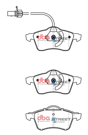 Přední brzdové destičky DBA Brake Pads Street Series Semi-metallic - DB2031SS VOLKSWAGEN Caravelle Transporter Kombi