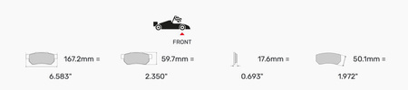 Přední brzdová destička Ferodo Racing DS2500 FCP4354H LEXUS NX _Z1 RX _L1 TOYOTA SIENNA _L3