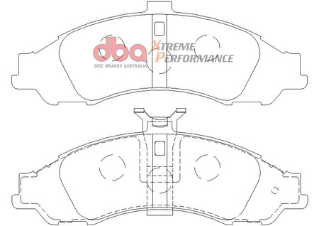 Přední brzdové destičky DBA Brake Pads Xtreme Performance Hawk HB460x.580 - DB1331XP CHEVROLET M.East S.Africa HOLDEN Aust NZ OPEL Monaro VAUXHALL