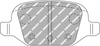 Zadní brzdová destička Ferodo Racing DS2500 FCP1324H ABARTH 500 / 595 695 312 500C 595C 695C FIAT 500 PANDA 169 Panda 169 PUNTO 188 LANCIA Dedra Dedra