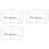 Zadní brzdové destičky DBA Brake Pads Street Performance Hawk HB562x.612 - DB1854SP LEXUS GS300 GS430 GS450h GS460 IS200D IS220D IS250