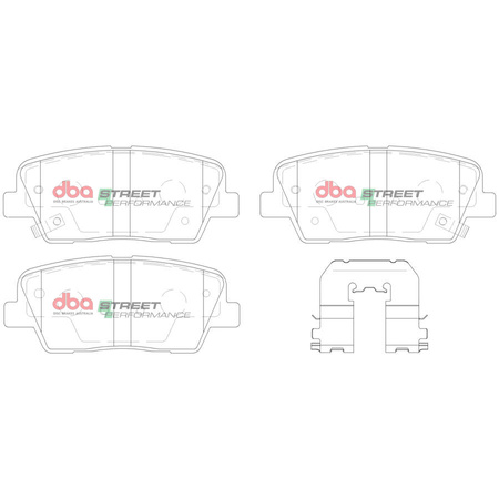 Zadní brzdové destičky DBA Street Performance (Hawk HB662x.587) - DB2178SP