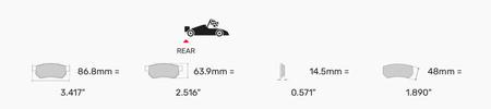 Zadní brzdová destička Ferodo Racing DSUNO FCP4168Z MITSUBISHI LANCER Saloon CY/Z_A 