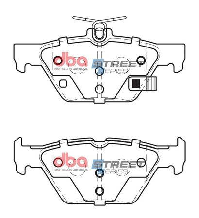 Zadní brzdové destičky DBA Brake Pads Street Series Ceramic - DB2398SS SUBARU Forester Impreza Levorg VM Outback XV