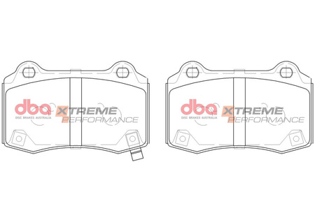 Zadní brzdové destičky DBA Xtreme Performance (Hawk HB663x.557) - DB15041XP