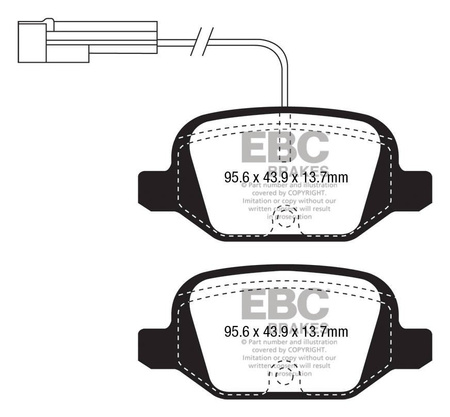 DP41338/2R - Sada brzdových destiček Série YELLOWSTUFF EBC Brakes