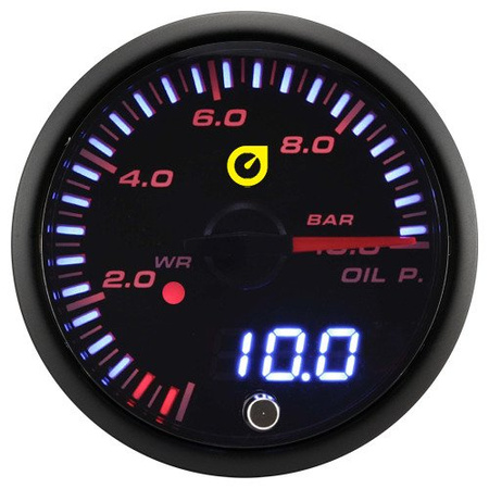 Indikátor Auto Gauge tlak oleje - VAROVÁNÍ LED
