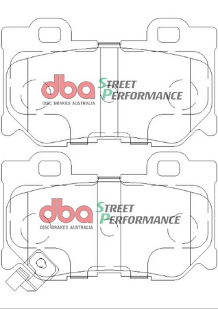 Zadní brzdové destičky DBA Brake Pads Street Performance Hawk HB602x.545 - DB2401SP INFINITI FX30D FX37 FX50 G37 M30D M35h M37 Q50 Hybrid Q60 Coupe Q70 QX70 NISSAN 370Z Nismo Skyline V36 V36