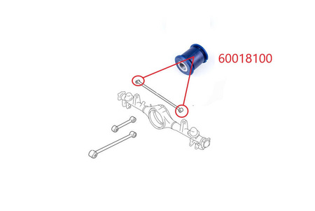 Pouzdro zadní Panhard tyče - MPBS: 60018100 Suzuki Grand Vitara I,
