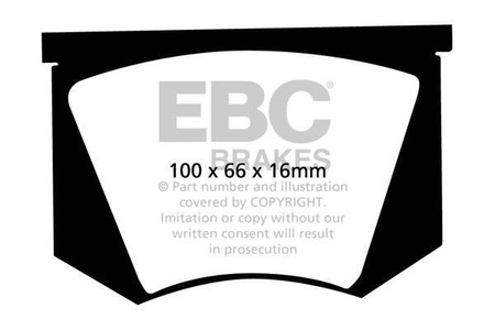 DP4100R - Sada brzdových destiček Série YELLOWSTUFF EBC Brakes