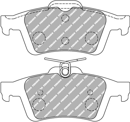 Zadní brzdová destička Ferodo Racing DS2500 FCP1931H CADILLAC BLS FORD C-MAX C-MAX II FOCUS II DA Focus Convertible GRAND JAGUAR XF XK Convertible MAZDA 3 5 PONTIAC Solstice RENAULT Laguna SAAB 9-3 Estate 9-3X VOLVO C30 C70 S40 V50 