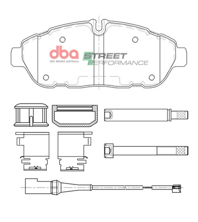 Přední brzdové destičky DBA Street Performance - DB15112SP