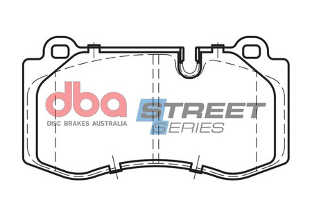 Přední brzdové destičky DBA Brake Pads Street Series Ceramic - DB2057SS MERCEDES-BENZ CL-Class C216 CL500 CLS C219 CLS500 E-Class T211 E500 W211 E420 TD S-Class W221 S250 D S280 S320 4Matic S350 S400 Hybrid S420 S450 S500 SL-Class R230 SL280 SL300 SL350