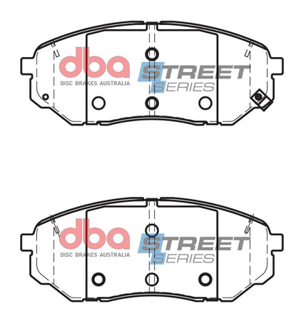Přední brzdové destičky DBA Brake Pads Street Series Ceramic - DB2446SS HYUNDAI Santa Fe KIA Sorento