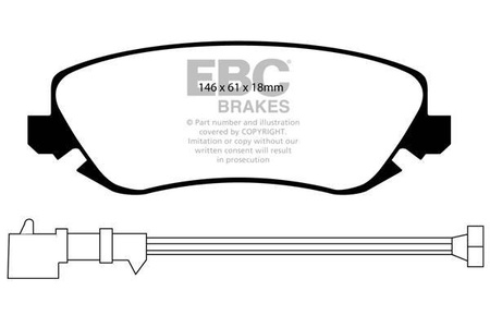 DP1424 - Sada brzdových destiček Série ULTIMAX2 EBC Brakes